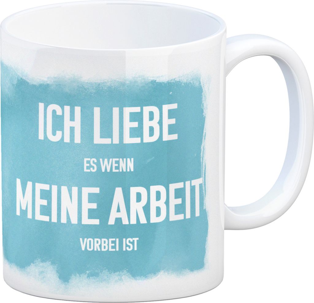 Ich liebe es wenn meine Arbeit vorbei ist Kaffeebecher