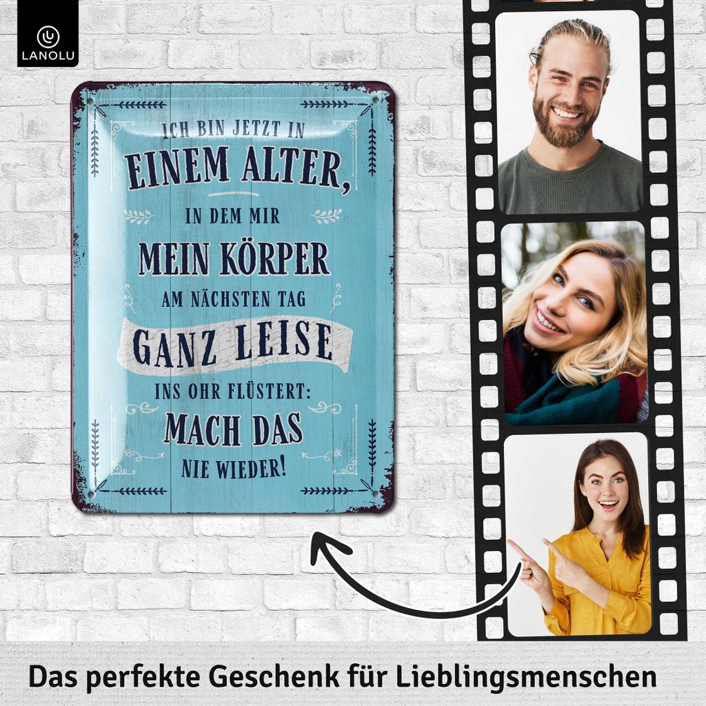 Lustiges Blechschild ‚Fick Dich‘ – Retro Design, 18x12 Cm – Deko Für Werkstatt, Bar, Geschenk