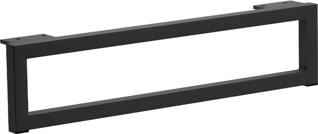 Rechteckiges Metall-Möbelbein 50 cm Schwarz Matt Möbelfuß Schrankfuß Stabil 1 Stück