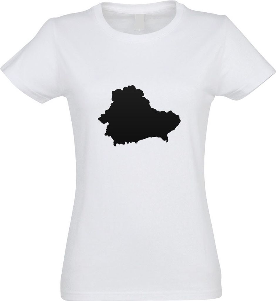 Kiwistar - T-Shirt tailliert - Damen - Weiss - Belarus - Weißrussland - mit Motiv Bedruckt - Funshirt Design - Sport - Freizeit - Damen - M