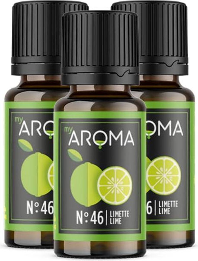 myAROMA Flavour Drops – Limette 3x10ml, zuckerfrei, kalorienfrei, vegan, ohne künstliche Farbstoffe für Backen und mehr