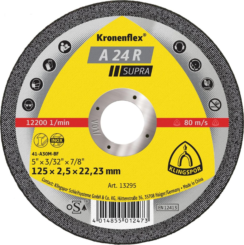Klingspor A 24 R Trennscheiben, 125 x 2,5 x 22,23 mm gerade 25 Stk