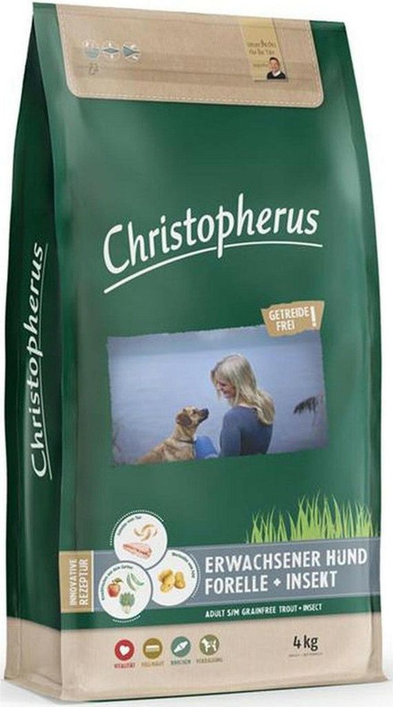 Hundefutter trocken Christopherus getreidefrei Forelle & Insekt 4 kg