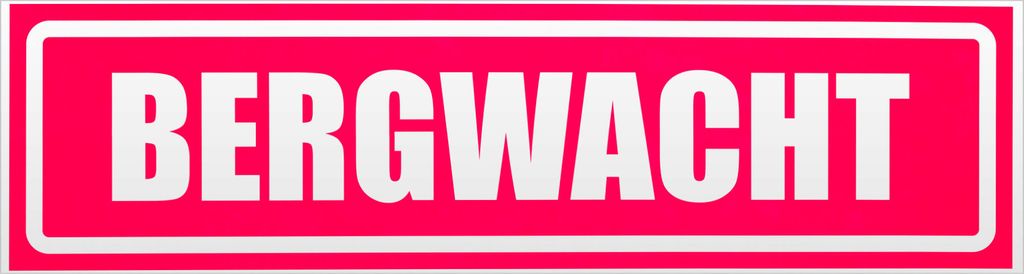 Kiwistar Bergwacht invertiert Magnetschild Schild magnetisch - 20cm Neonpink - Magnetfolie für Auto PKW Kfz
