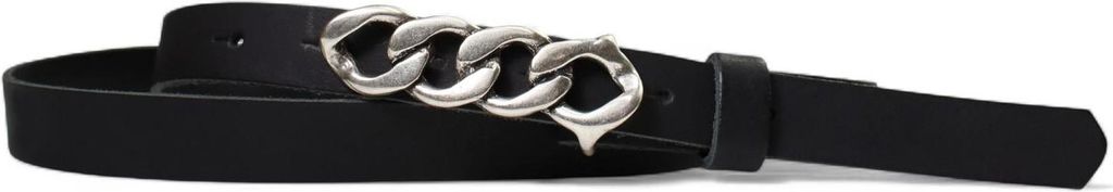 FRONHOFER schmaler Damengürtel 2 cm, Schnalle im Kettendesign silber