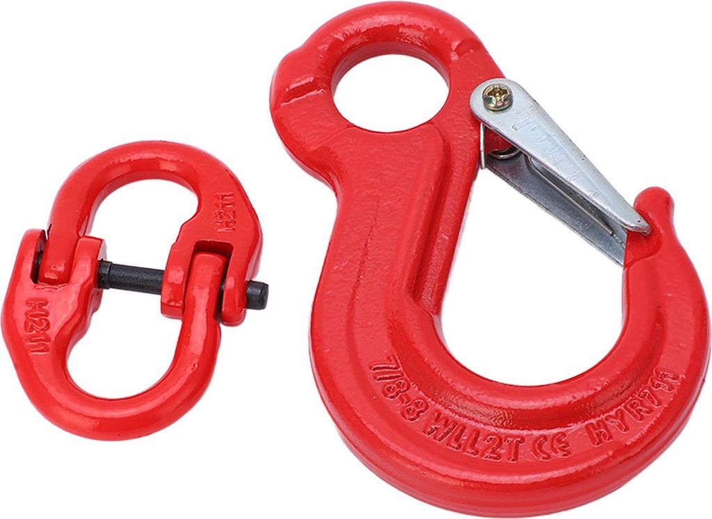 Schwerlast-Hebekette mit Haken und öse, 2 Tonnen Tragfähigkeit, Anhängerkupplung, mit 2-Ring-Schnalle