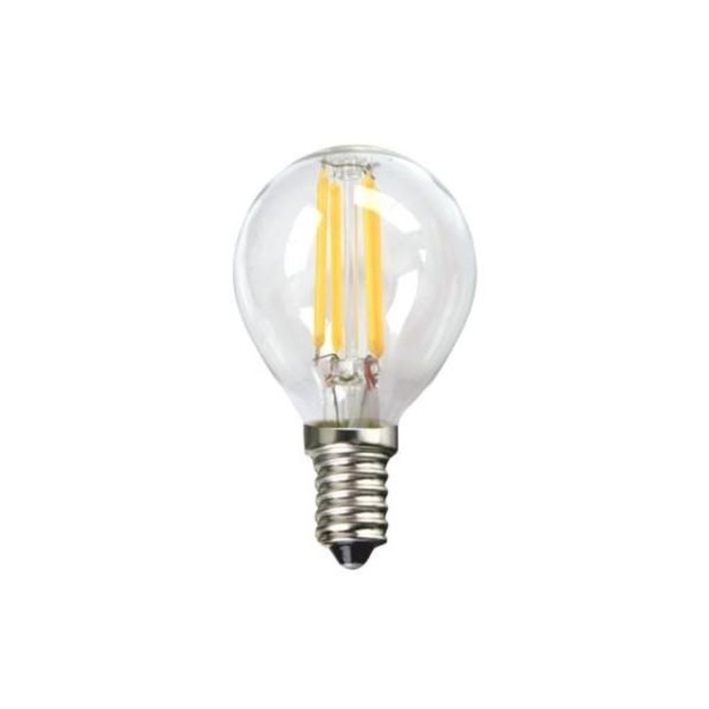 LED-Glühbirne silber elektronischer transparenter Glühfaden sphärisch 4w=80w - e14 - 3000k warmes Licht - a++