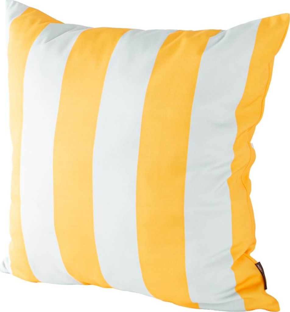 Outdoor Kissen Hülle Streifen gelb blau div. Größen SCHÖNER LEBEN Größe 80x80cm (HxB) 80x80cm (HxB) Größe