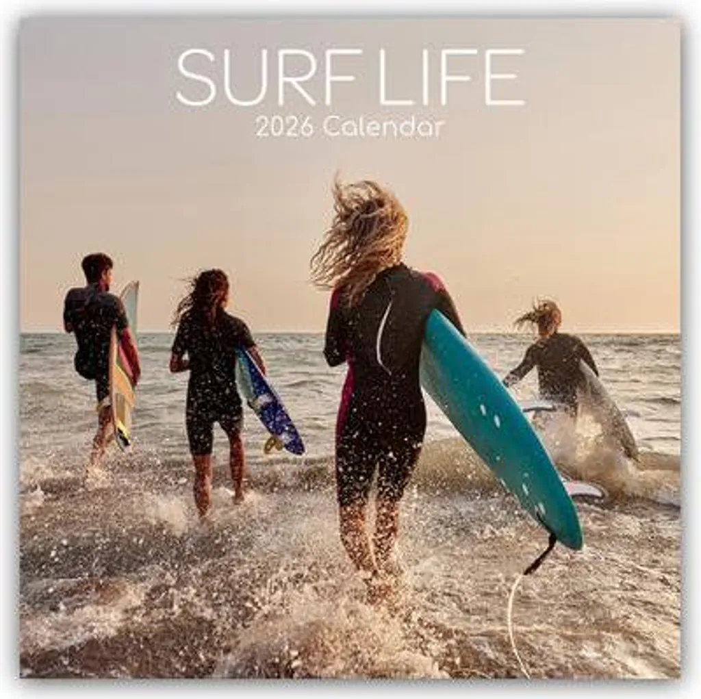 Calendrier Surf Life 2026 : Le Surfing Mural de 16 mois pour s'évader