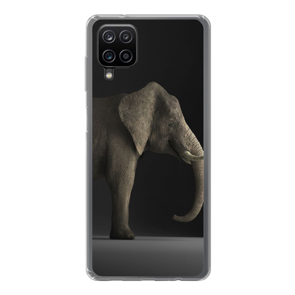 MuchoWow Handyhülle Schutzhülle Hülle für Samsung Galaxy A12 Elefant - Tiere - Licht Silikon Softcase Handy Hülle - Bild
