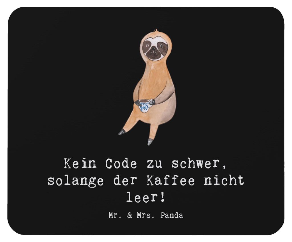 Mr. & Mrs. Panda Mouse Pad Code und Kaffee - Schwarz - Geschenk, pc mousepad, Softwareentwicklung, Programmierer, Beruf, Codieren, Coding, Berufsli...