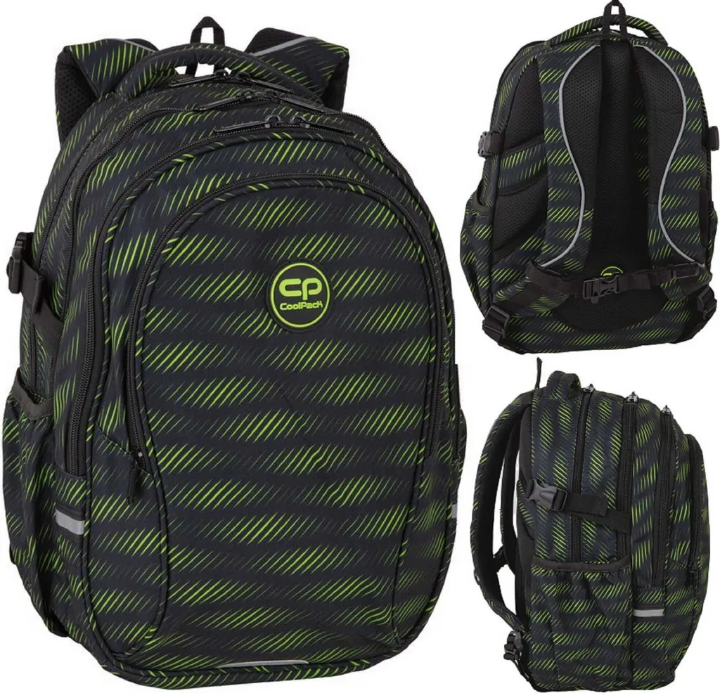 Sac à dos collège et lycée CoolPack Factor 18 Limeh - Idéal pour les cours - 10