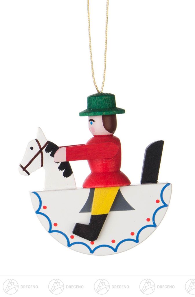 Christbaumschmuck Reiterlein, rot (5cm) von Dregeno Seiffen