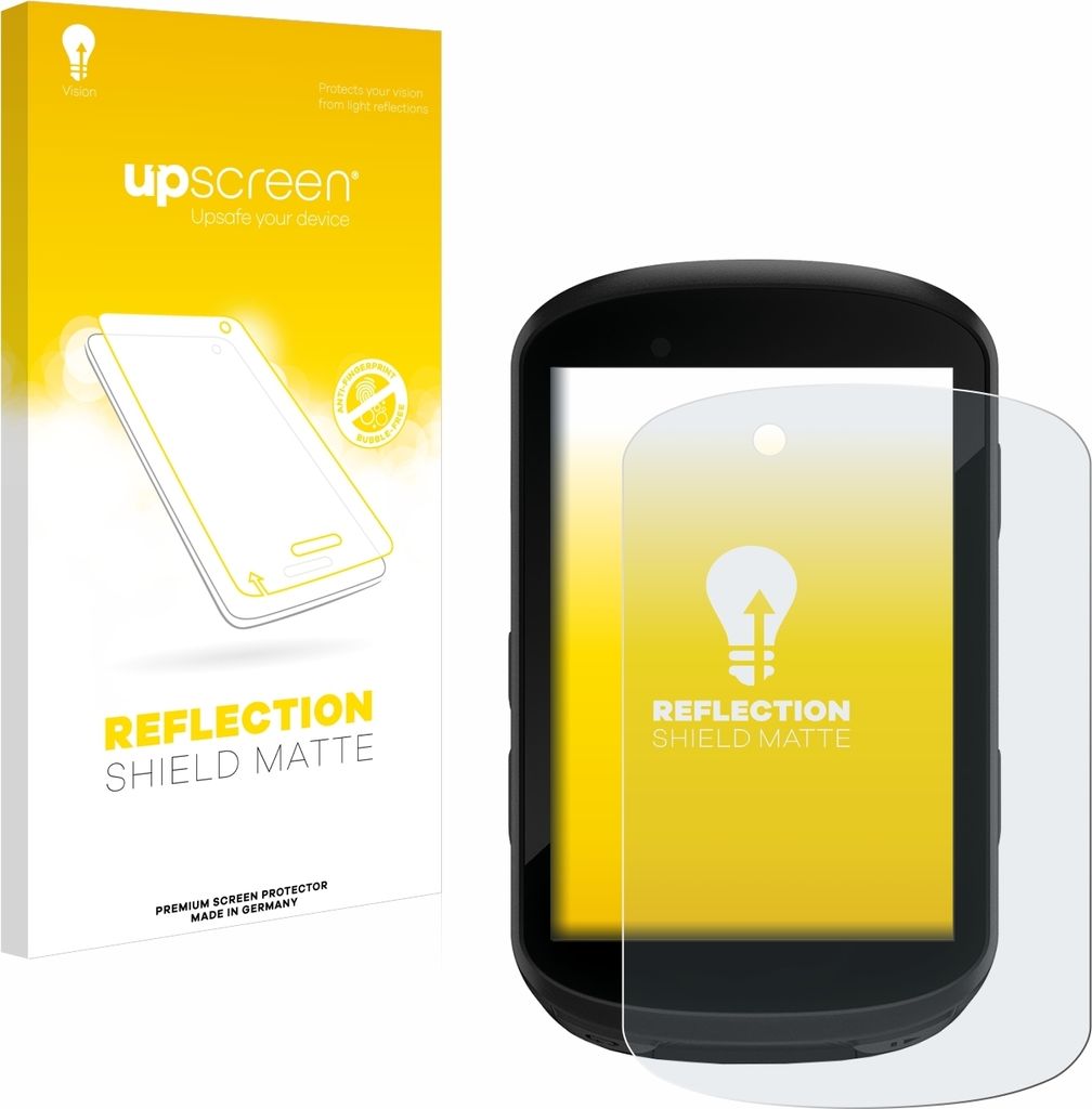upscreen Schutzfolie für Garmin Edge 530 / Edge 830 Displayschutz Displayschutzfolie Folie Matt Entspiegelungsfolie