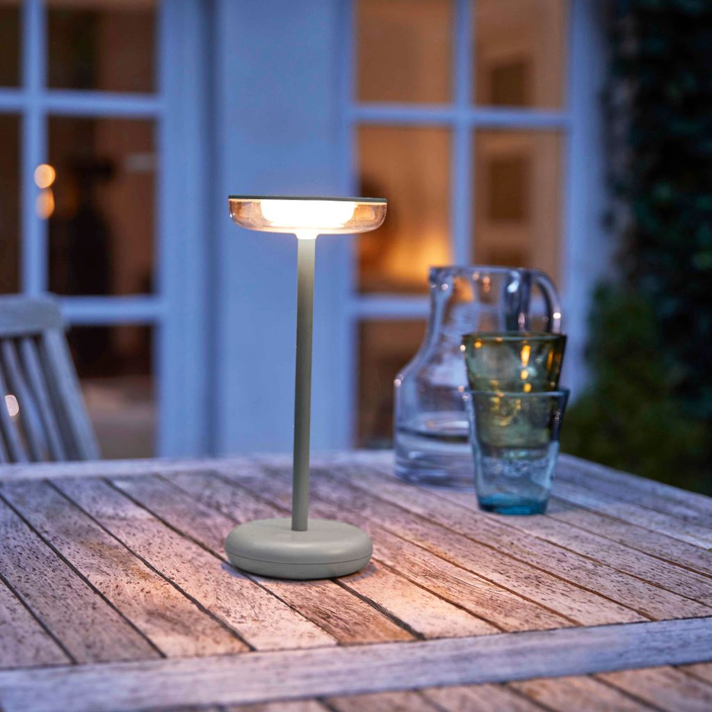 Moderne dimmbare LED Tischlampe 30cm, 1800mAh Akku, warmweiß, USB-C, 5-7h Leuchtdauer, 180 Lumen