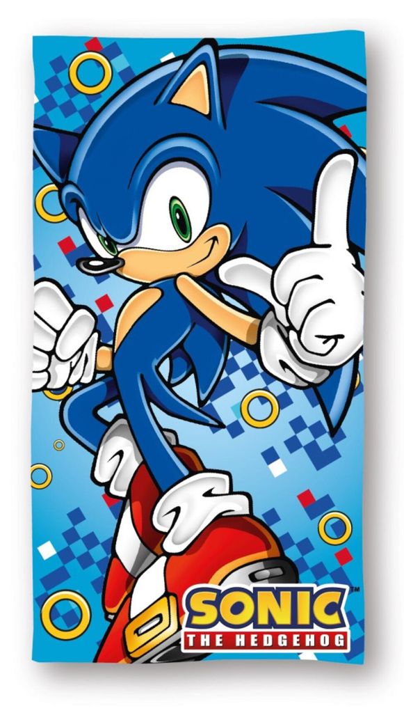 Sonic Badetuch und Strandtuch mit Igelmotiv Maße ca. 70 x Zdjęcie produktu 