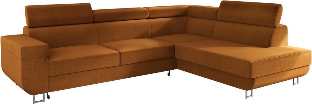 MIRJAN24 Ecksofa Fonti, Eckcouch mit Schlaffunktion und Bettkasten, L-Form Sofa vom Hersteller (Manila 31, Seite: Rechts)