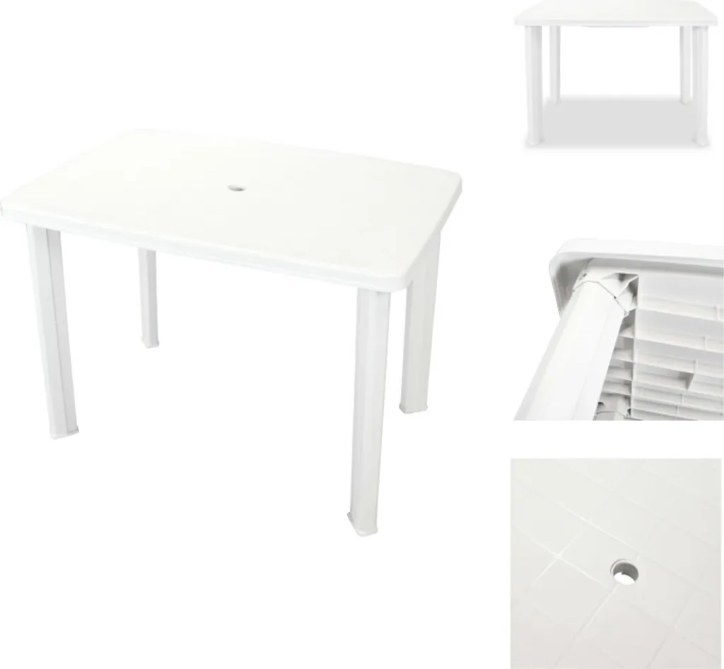Tavolo da Balcone Bianco vidaXL 101x68 cm - Tavolo Esterno Salvaspazio
