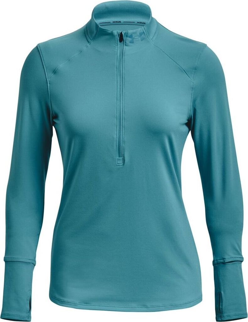 UNDER ARMOUR Qualifier Run 2.0 1/2-Zip langarm Laufshirt Damen 433 - glacier blue/reflective L