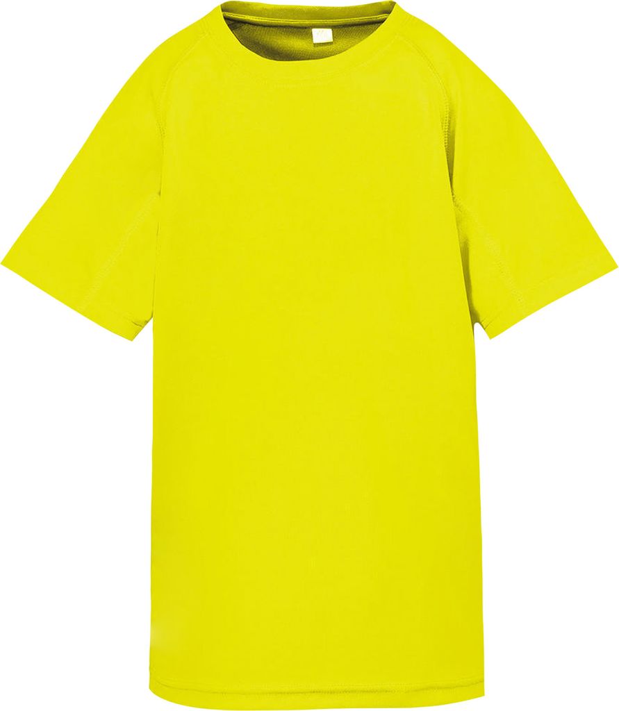 Spiro Jungen T-Shirt Performance Aircool RW6577 (140) (Neongelb)