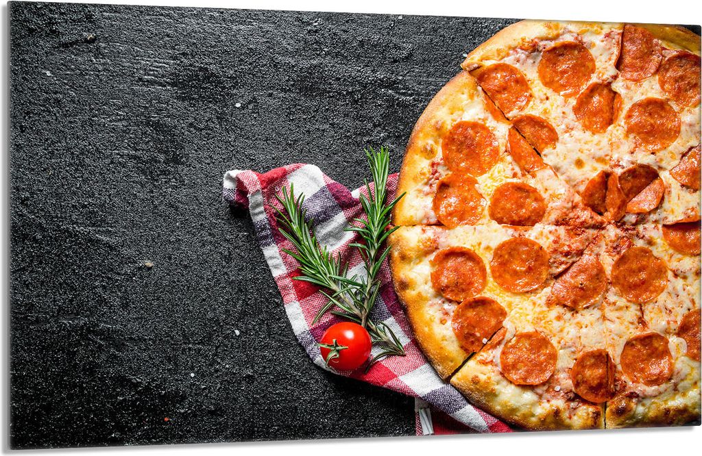 Glasschutzplatte für den Herd 80x52 Pizza