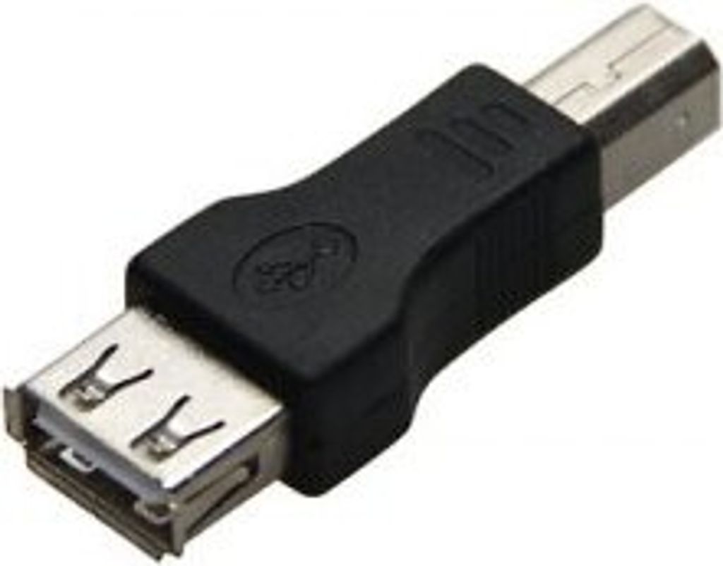 USB-A-auf-USB-B-Adapter, schwarz 2,5 W, 0,5 A, 480 Mbit/s, Produktbild 