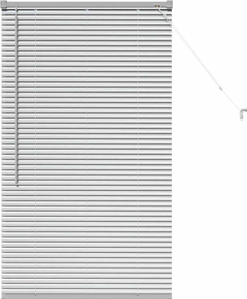 vidaXL Balkenjalousien Silber 130 x 80 cm Aluminium