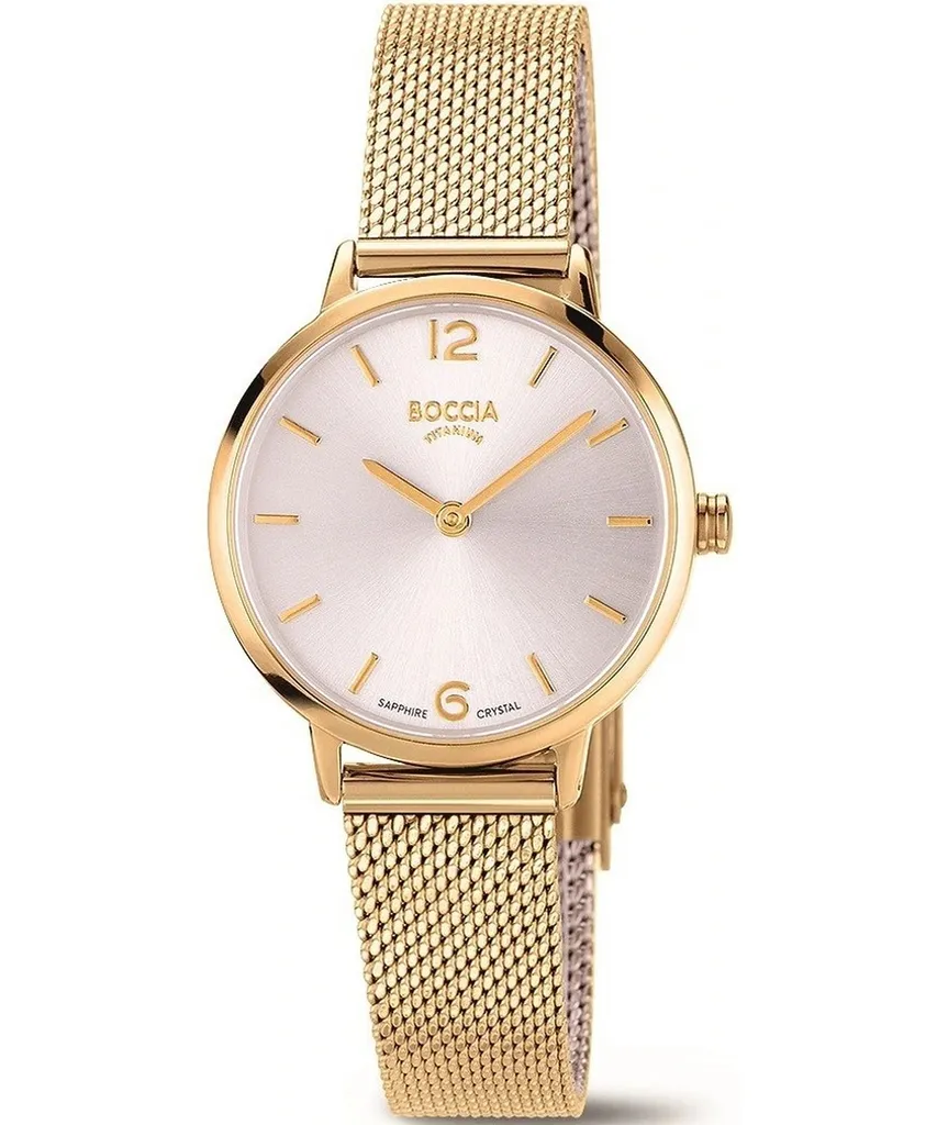 Orologio da donna con bracciale a maglia in acciaio inossidabile - Boccia modello: 3345-03