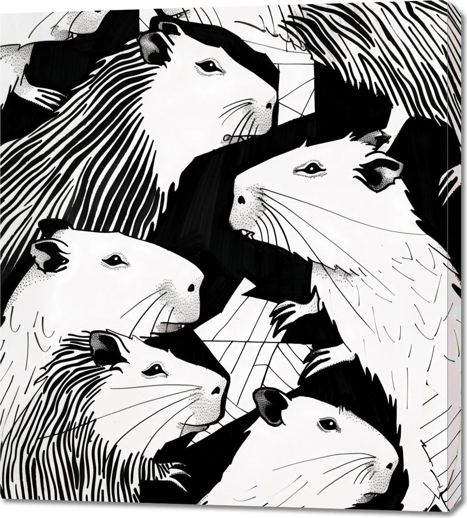 Bild 90x100cm Plaudernde Murmeltiere