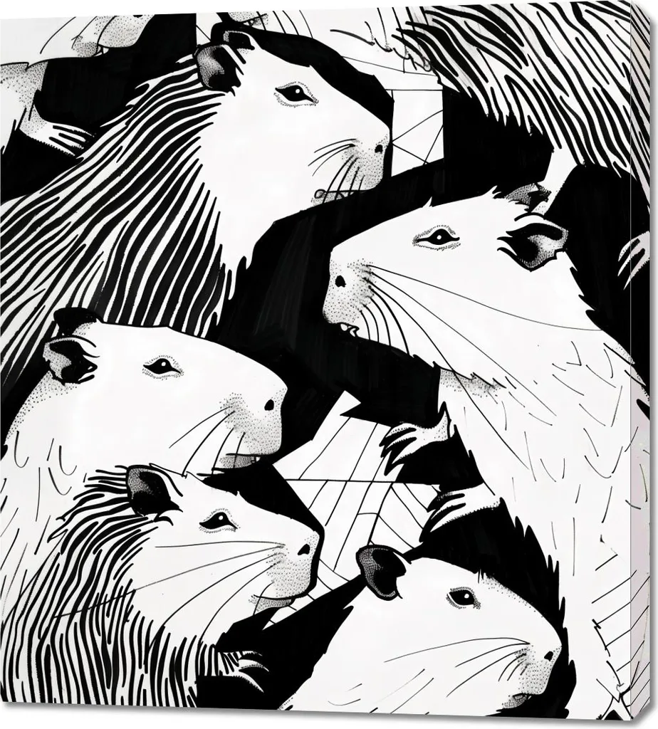 Quadro Le Marmotte Chiacchierone - Un Tocco di Natura 90x100 cm