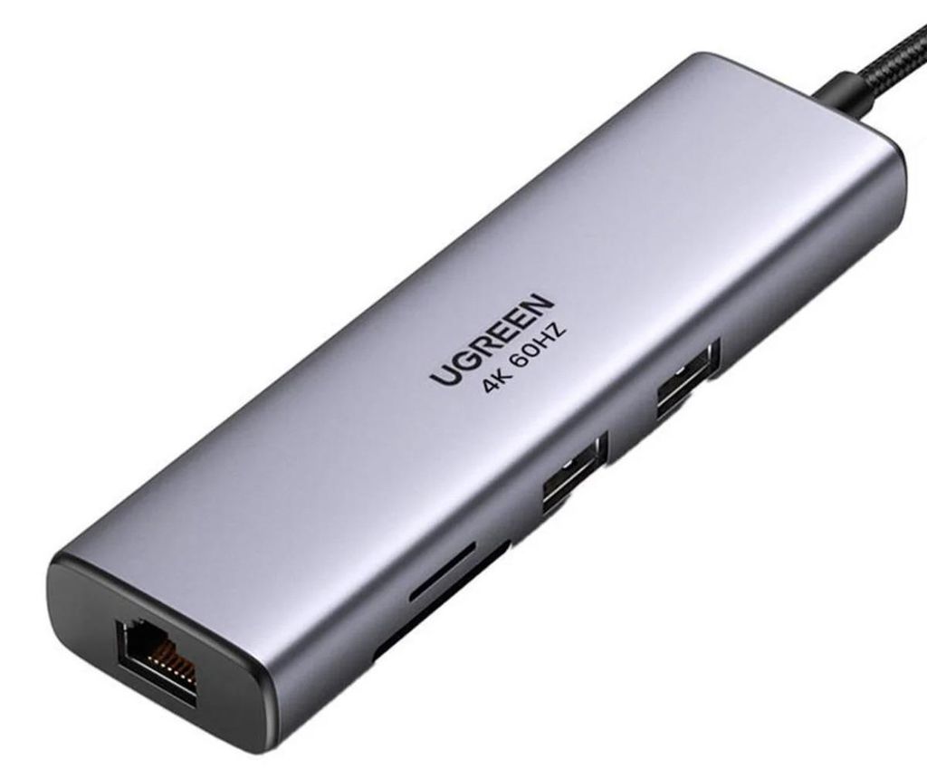 Hub Ugreen USB-C 7-en-1 2xUSB 3.0 + HDMI + USB-C + RJ45 + Image du produit 