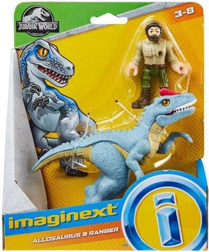 FISHER-PRICE GKM66 Imaginext Jurassic World Allosaurus and Ranger