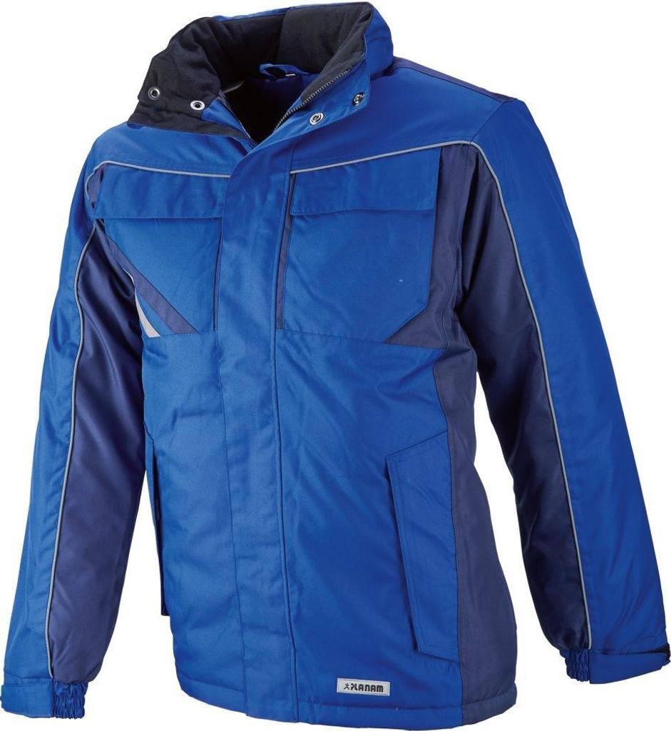 Planam Winterjacke Highline Gr. L kornblau/marine/zink