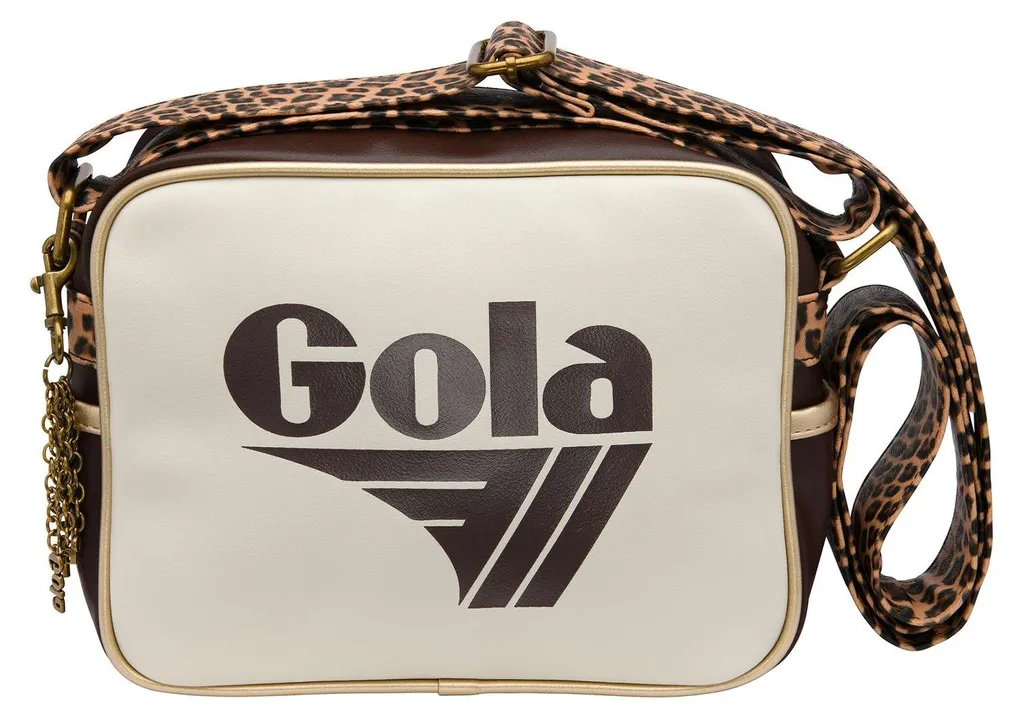 Petit Sac Gola Micro Redford Vintage Marron Foncé avec Détails Dorés