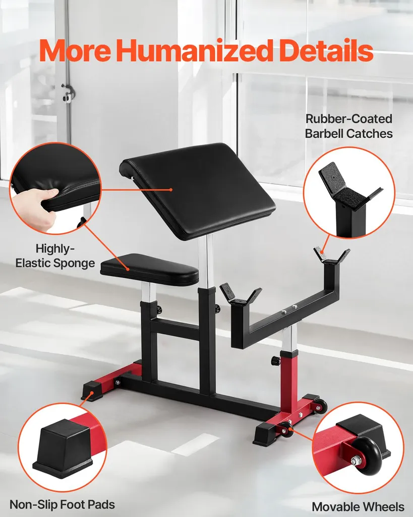 Machine à biceps VEVOR Charge Max 200 kg pour Musculation à la Maison