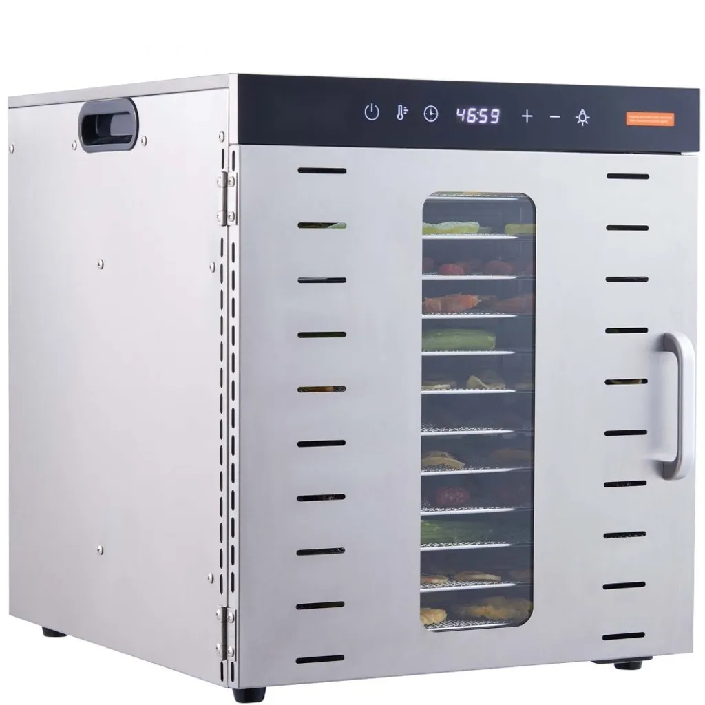 Séchoir alimentaire professionnel 10 plateaux inox et minuterie 48h