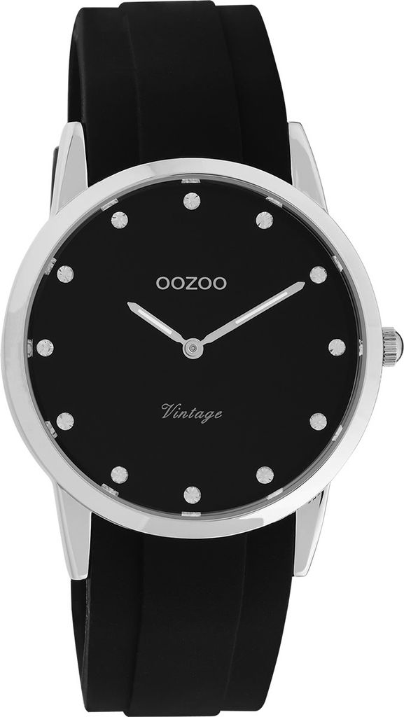 Oozoo Armbanduhr dunkelblau Edelstahl C20102 Vintage Damen Quarzuhr UOC20177