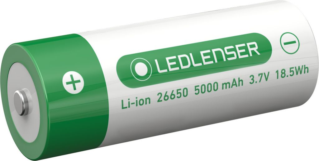 A single rechargeable battery is shown against a white background.