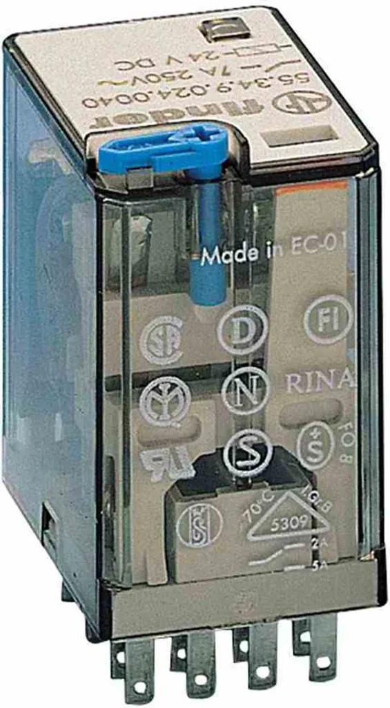Relè di commutazione FINDER Mini 24V DC 4W per 7A/250V AC