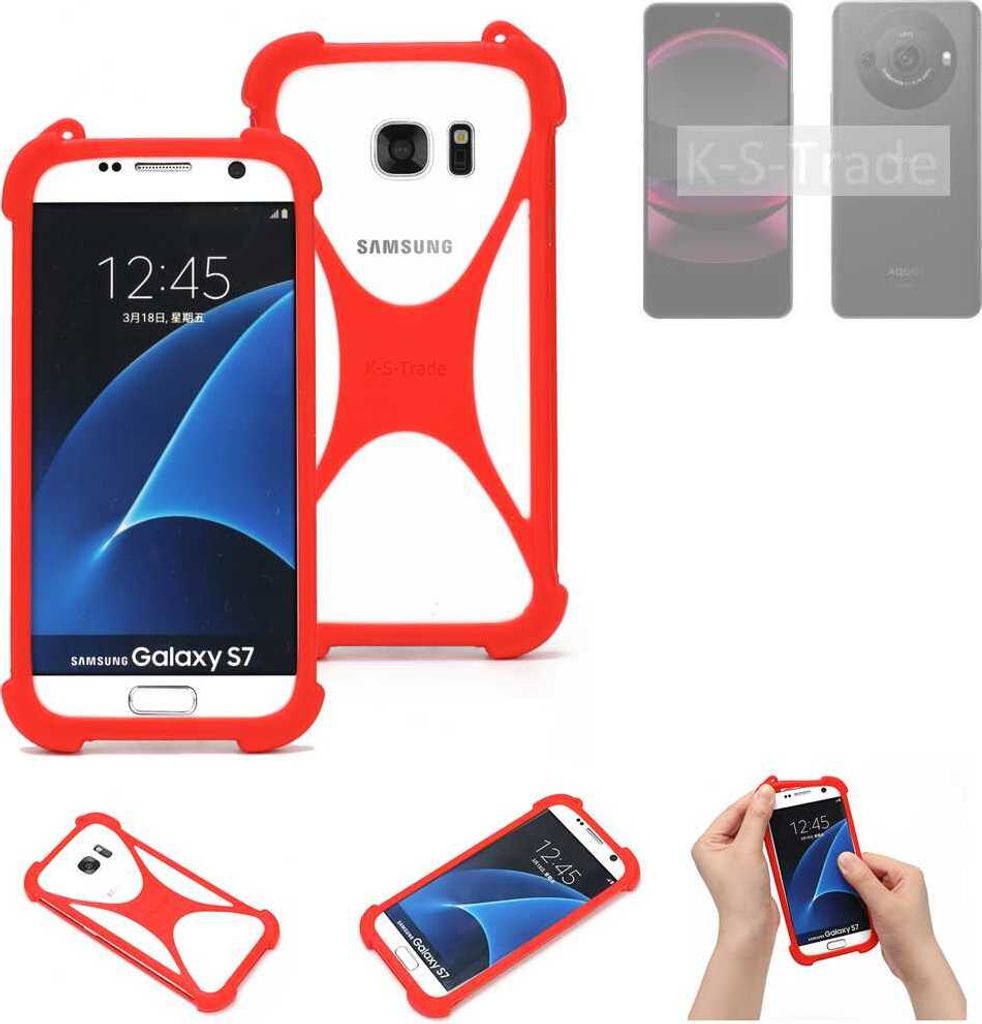 K-S-Trade Handy-Hülle kompatibel mit Sharp Aquos R8 Pro Schutz-Hülle Bumper Silikon Schutz Hülle Cover Case Silikoncase Silikonbumper TPU Softcase