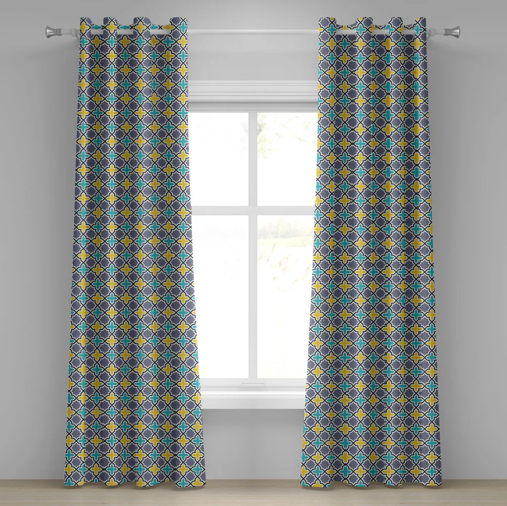 Rideau Victorien Design Vieilli en Tissu Premium 280x175cm Violet