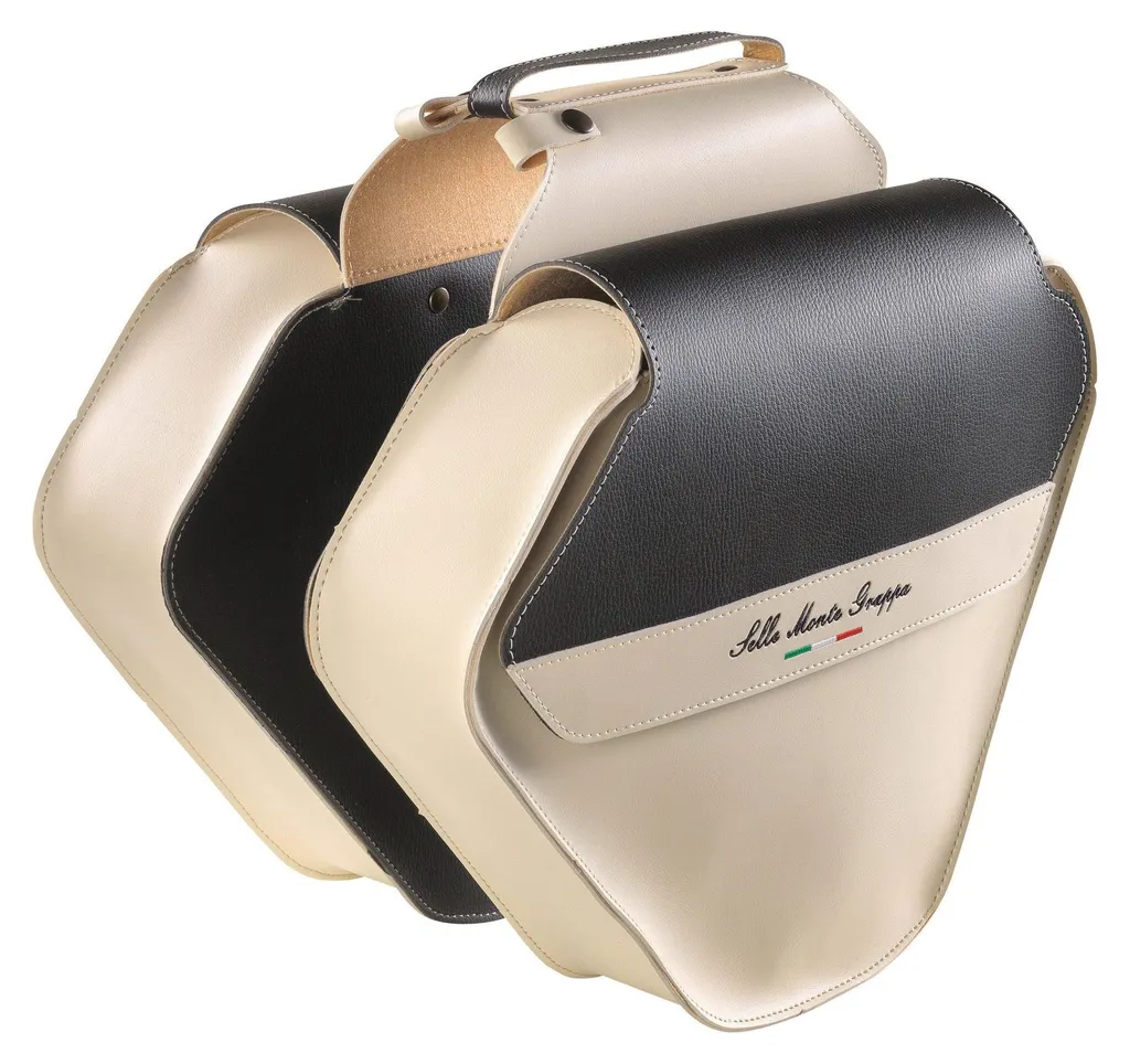 Selle Monte Grappa Sacoche Double 17,5L Mode Skay Crème et Noir
