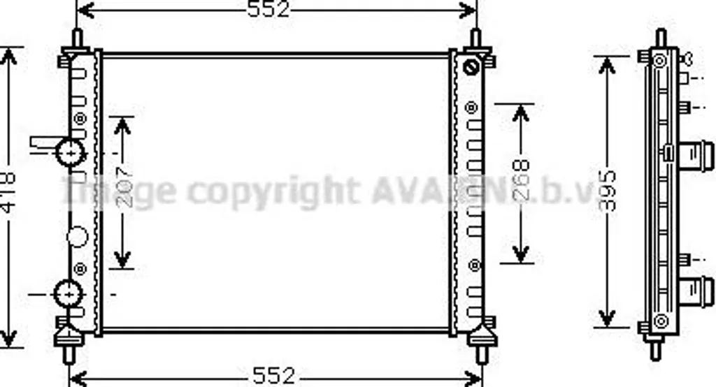 Radiateur moteur pour Fiat Multipla - Pièce de rechange OE 51745120