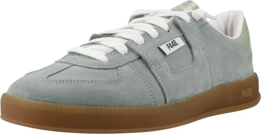 Basket P448 Monza 1w Vert - Sneakers Premium pour Femme en Cuir d'Italie