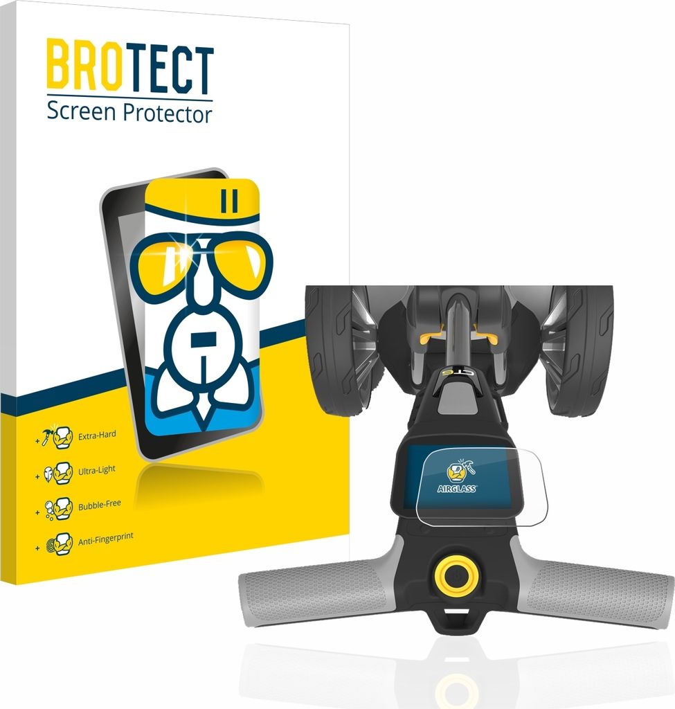 BROTECT Schutzglas für PowaKaddy CT6 Schutzfolie Panzer Folie Glas Display Schutz klar