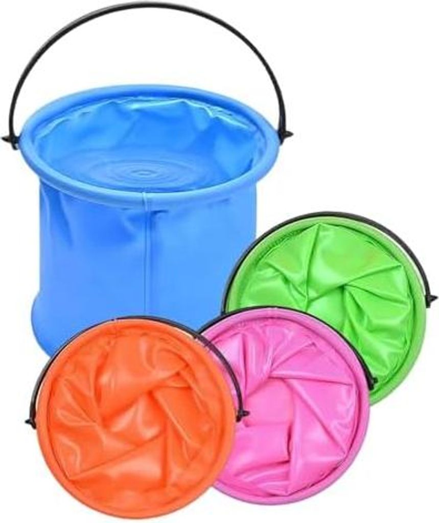 Falteimer Kinder 4 Stück Faltbarer Eimer Kinder Strand Spielen 2L Multifunktional und Tragbar Eimer Faltbar Strand ZubehöR für Strand und Strand...