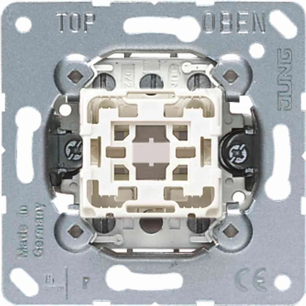 Interrupteur d'éclairage Jung 531-41U bouton-poussoir finition aluminium