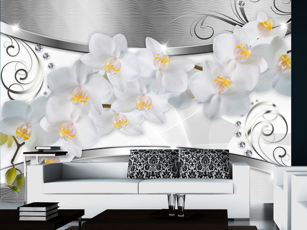 Vlies Fototapete 400x280 cm Tapeten Wandtapete XXL Blumen Orchidee Natur b-A-0111-a-b