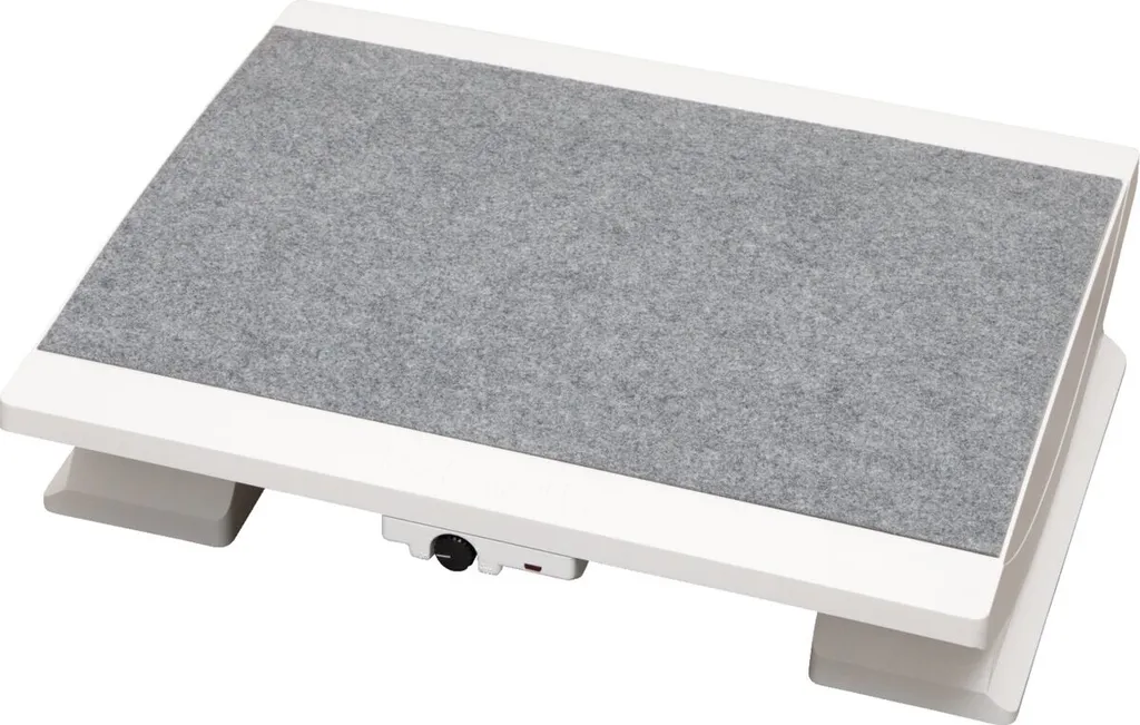 Repose-pieds de bureau chauffant réglable MAULpro en feutre blanc