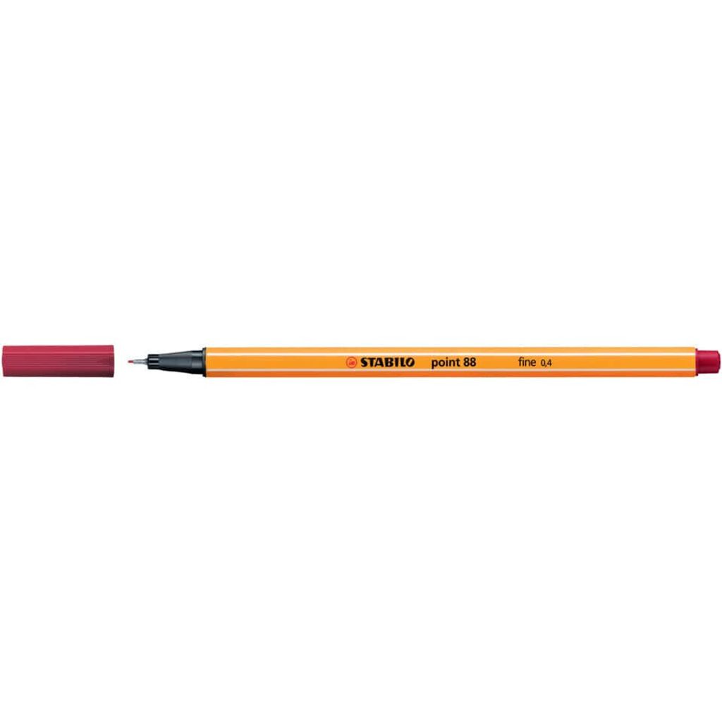 STABILO Fineliner point 88 dunkelrot | 10 Stück im Set Image du produit 